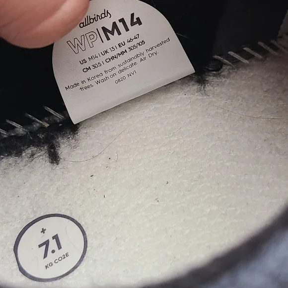 AllBirds Wool Pipers WP Mens Size 14 Lace Up Black - Picture 10 of 10